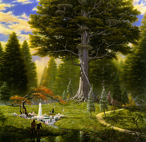 The Great Tree at Caras Galadhon